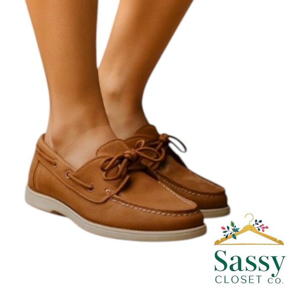 SPERRY Flats – Plushstep Brown Moc Stitch, Sz 9.5, EUC - Picture 1 of 9